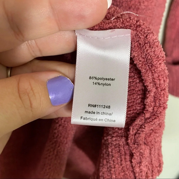 Barefoot Dreams Cozy Chic Lite Rust Knit Long Cardigan Pockets Size Small - Picture 8 of 9